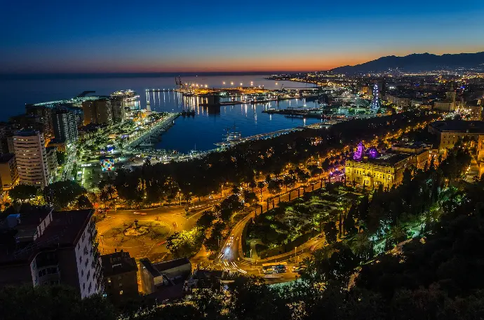 areal view of city during nighttime